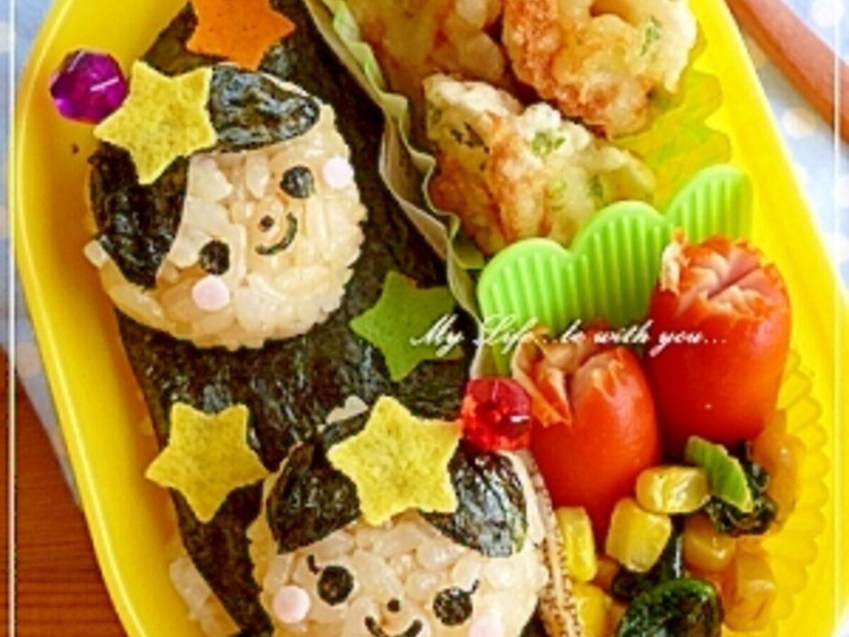七夕キャラ弁 彦星さまと織姫さま レシピ 作り方 By ママちゃん 楽天レシピ